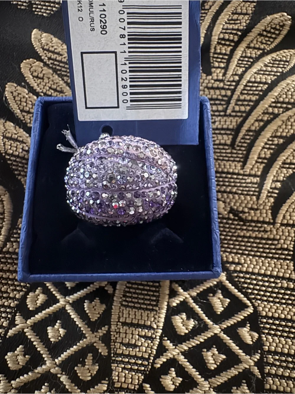 Swarovski Purple Pave Crystal Dome Ring